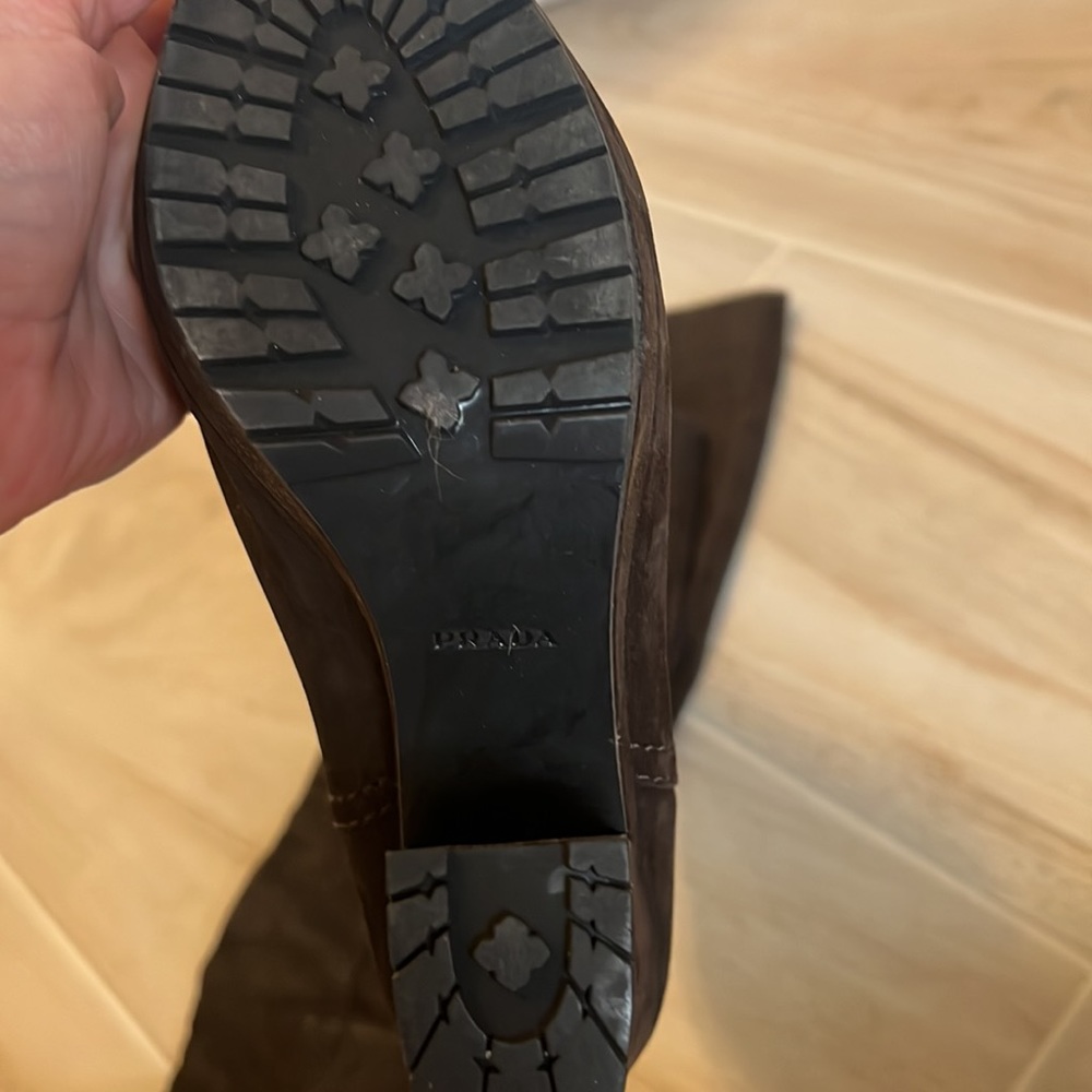 Authentic Dark Brown Prada Boots - image 3